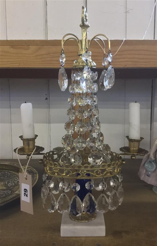 Two branch table candle luster